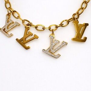 Gold Charm Bracelet new stainless steel